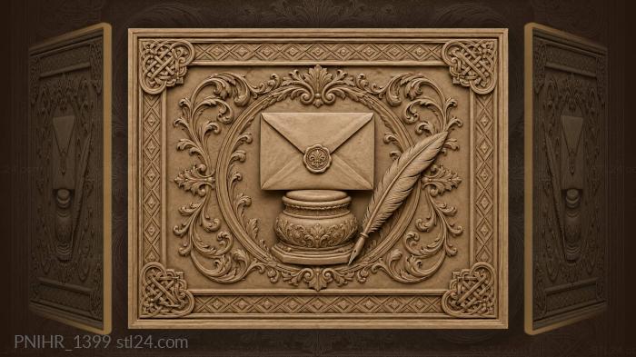 Letter writing old world charm 3d STL model