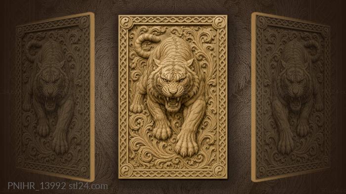Tendrils streaming from the tiger body 3d STL model