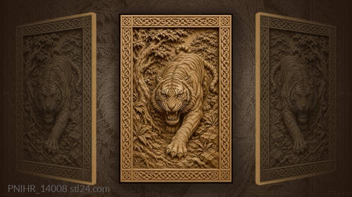 Predator ready to pounce by trees 3d STL model