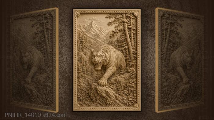 Stride on stone below snowy mountains 3d STL model