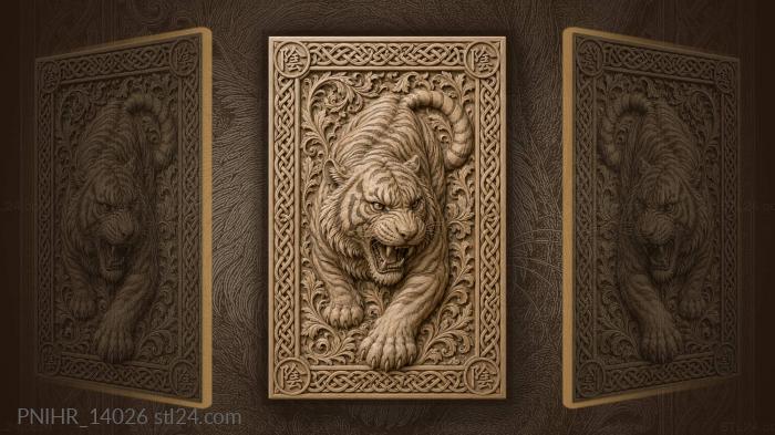 Four yin signs at the corners 3d STL model