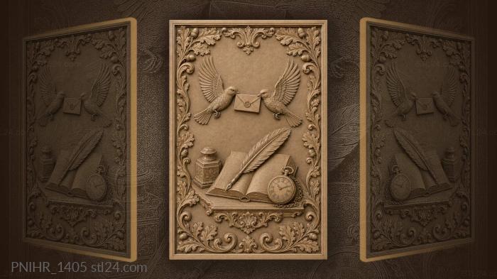 Letters wings time and knowledge 3d STL model