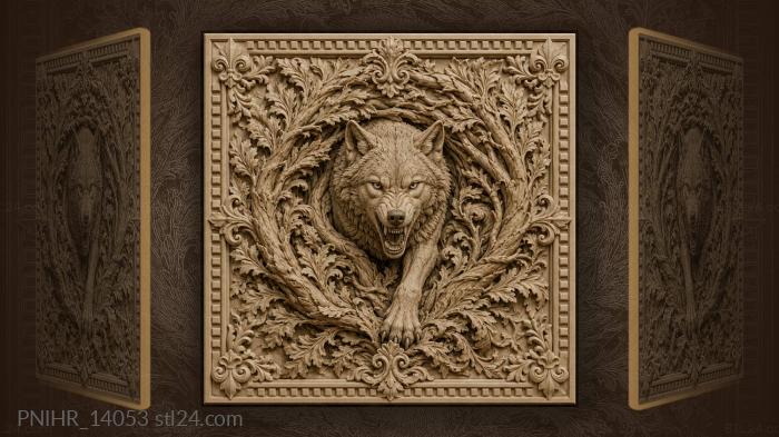 Beast tearing out of tangled branches 3d STL model