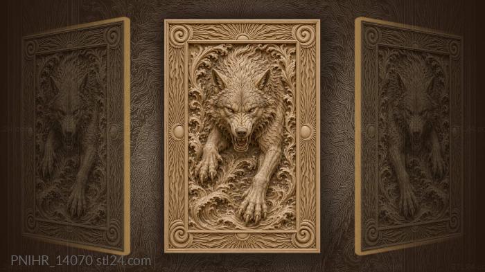 Beast rising out of foaming waves 3d STL model