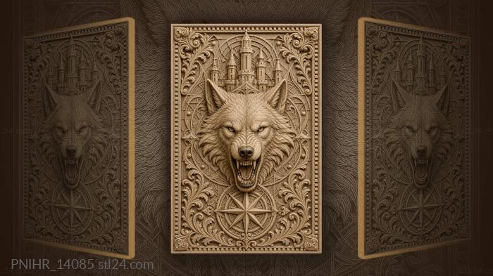 Towers above and compass rose below 3d STL model