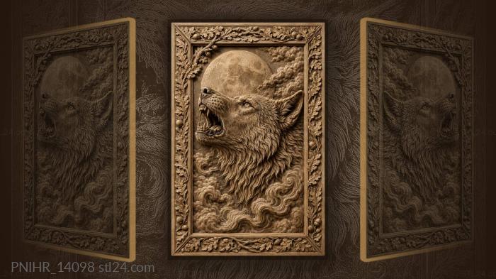 Bared fangs before the full moon 3d STL model