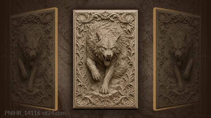 Beast rearing among scallop shells 3d STL model