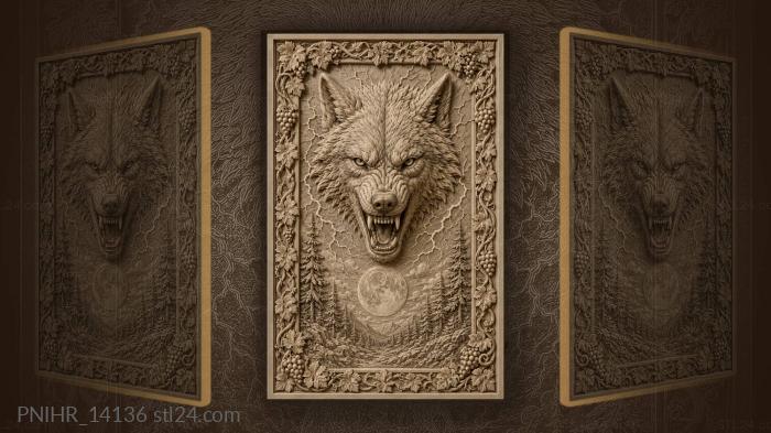 Lightning cracks on the muzzle under moonlight 3d STL model
