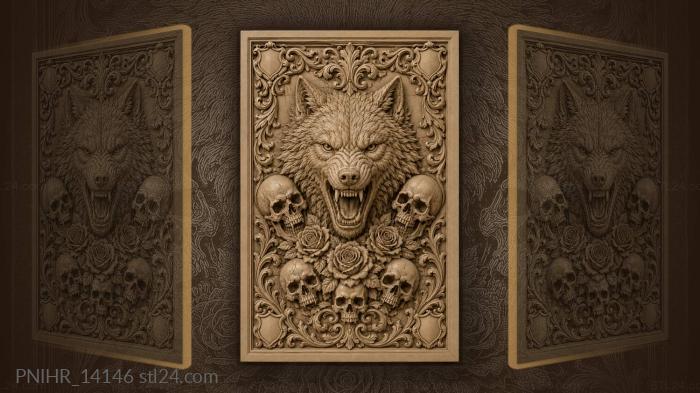 Roses blooming among scattered skulls 3d STL model