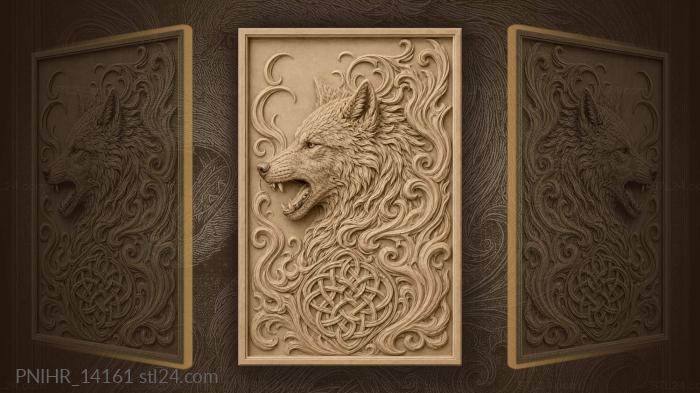 Celtic knot beneath a snarling jaw 3d STL model