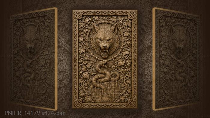 Wolf and serpent city guard 3d STL model