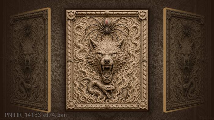 Wolf spider and fiery serpent 3d STL model