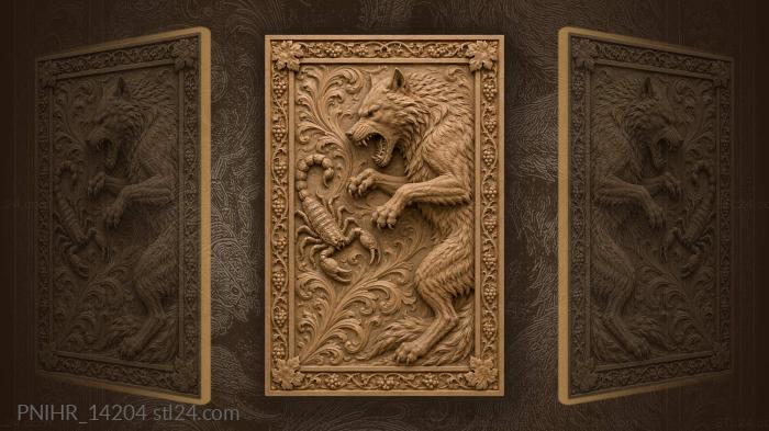 Wolf and scorpion fierce encounter 3d STL model