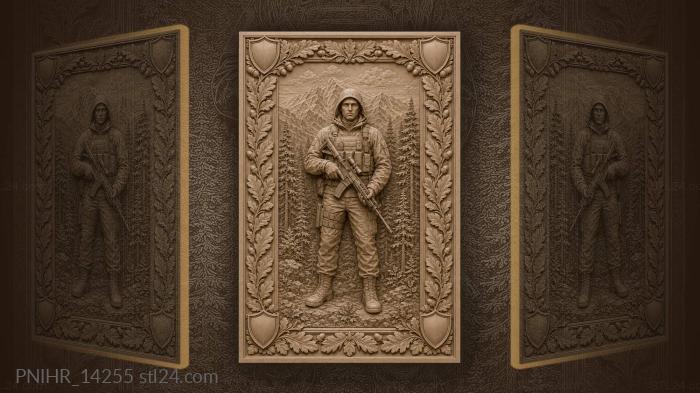 Evergreens leading to distant range 3d STL model