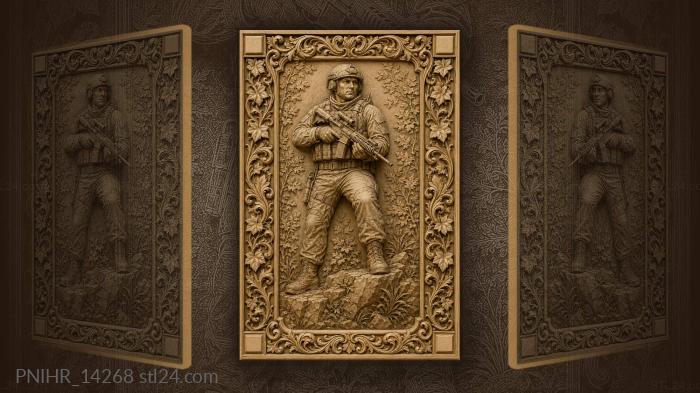 Brave soldier on rocky ground 3d STL model
