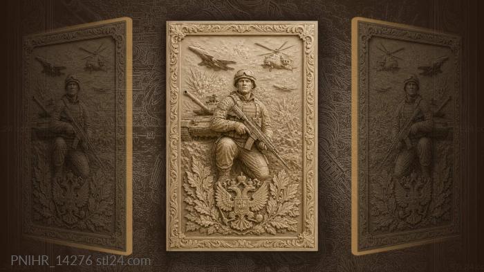 Courage under fire patriotic scene 3d STL model