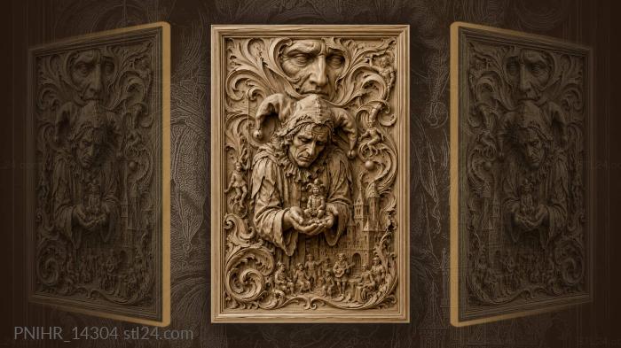 Sad jester with lost figurine 3d STL model