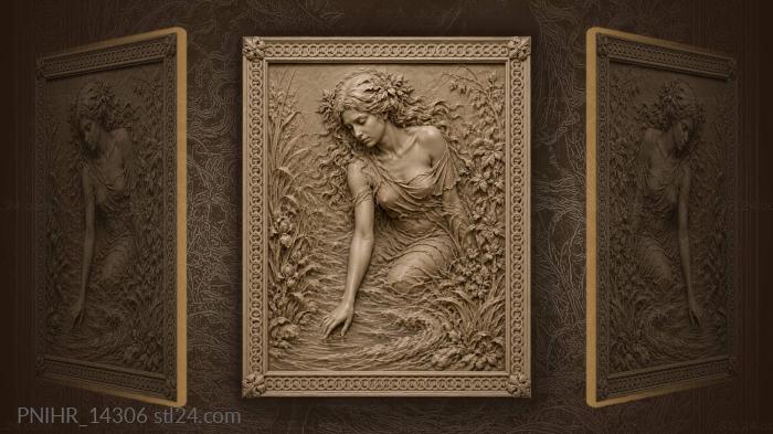 Nymph touching the stream surface 3d STL model