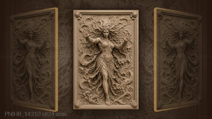 Spectral woman from swirling chaos 3d STL model