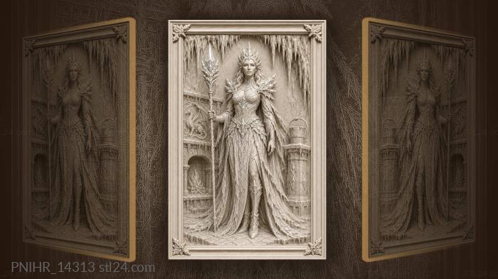 Ice queen in frozen chamber 3d STL model