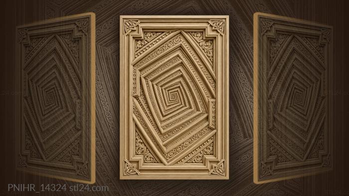 Spiral of stepped interlocking squares 3d STL model