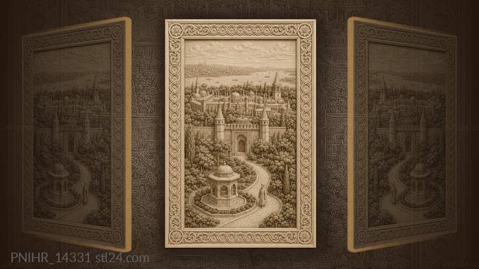 Topkapi palace distant city view 3d STL model