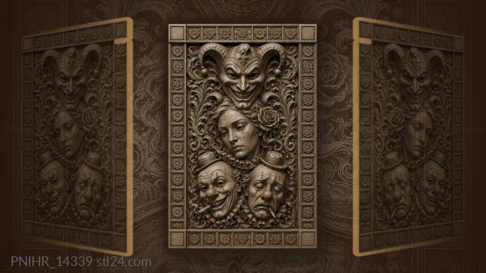 Masks, woman, and cigarettes 3d STL model