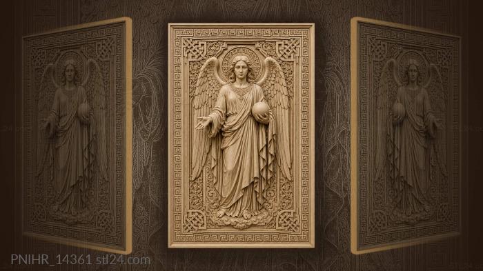 Angel offering hand and holding orb 3d STL model