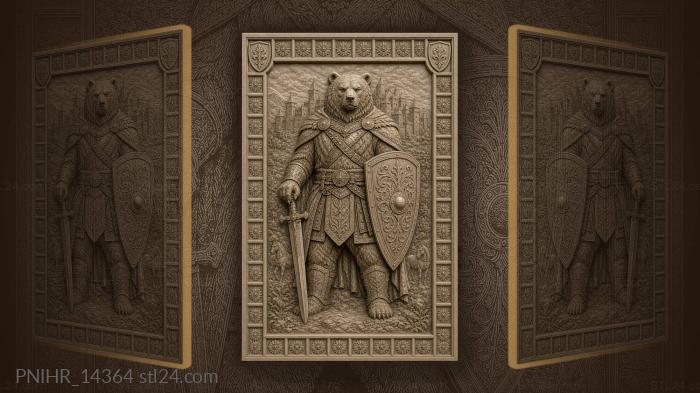 Horses beyond the fortified castle wall 3d STL model