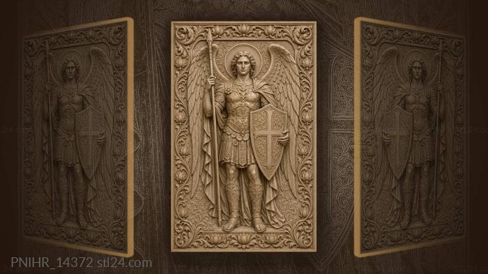 Majestic archangel with spear and shield 3d STL model