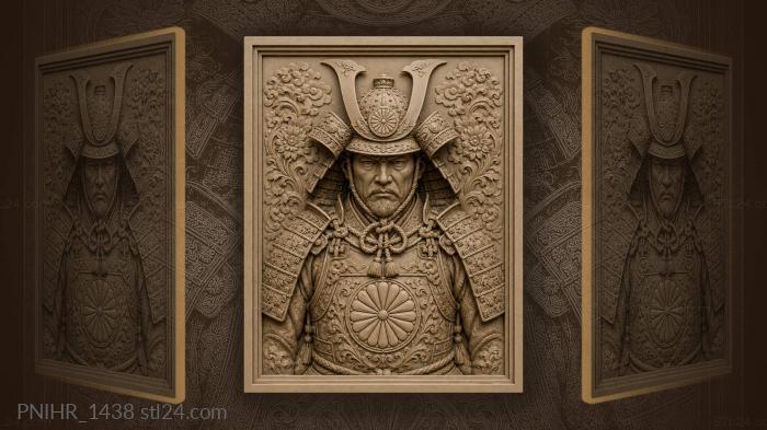 Samurai warrior in full armor 3d STL model