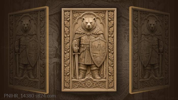 City painted on his round shield 3d STL model