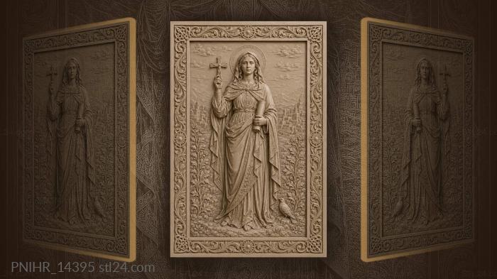 Bird at her feet and a scroll 3d STL model