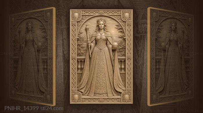 Empress with globe at sunset balustrade 3d STL model