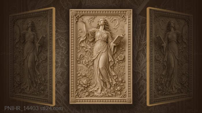 Singer with a book and notes 3d STL model
