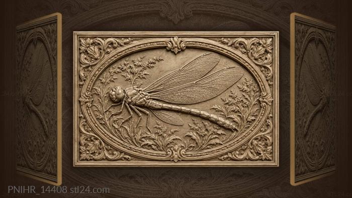 Dragonfly wings in gentle flight 3d STL model