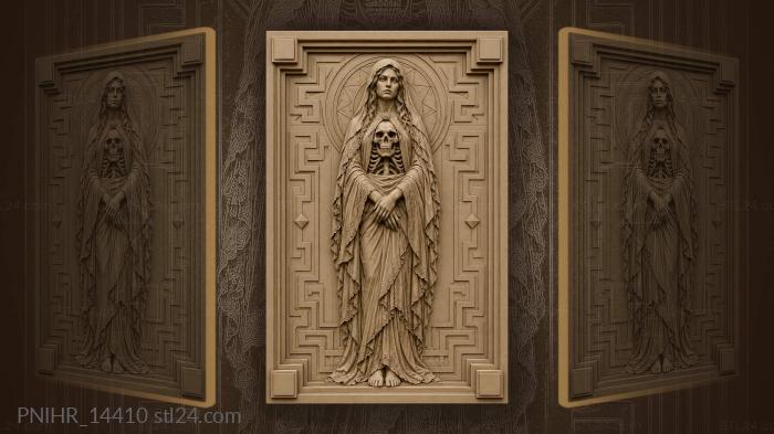 Mysterious woman with hidden skull 3d STL model