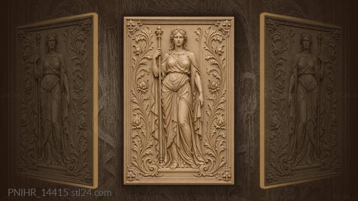 Dido among stylized floral patterns 3d STL model