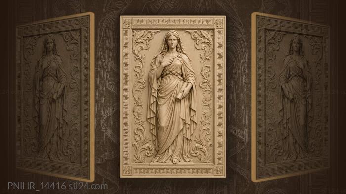 Graceful woman with ancient scroll 3d STL model