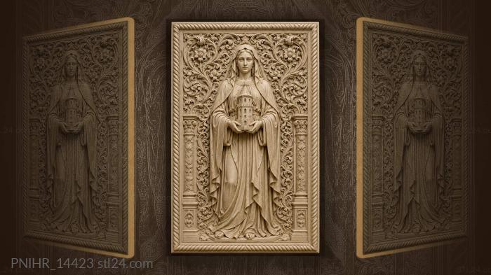 Figure holding an object in rope frame 3d STL model