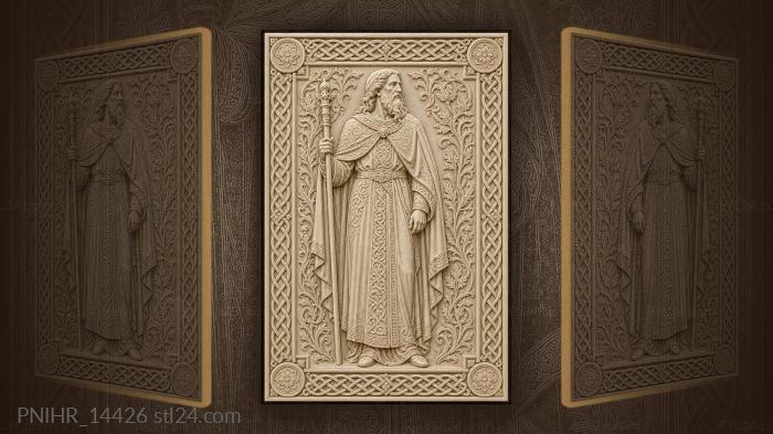Noble figure with floral ornament 3d STL model