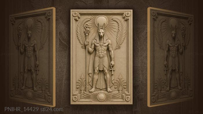 Radiant anubis bears life key and scepter 3d STL model