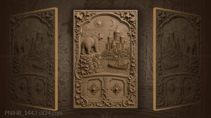 Sun and crescent above the domed church 3d STL model
