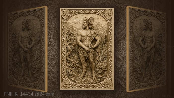 Satyr among majestic mountain peaks 3d STL model