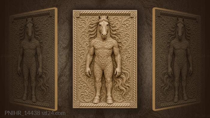 Floral pattern covering the horse body 3d STL model