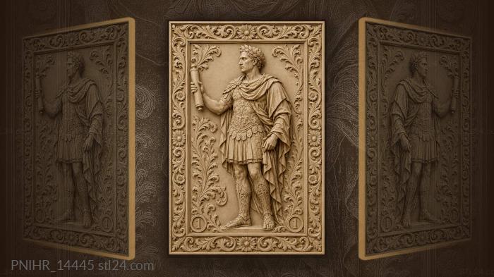 Laureate man holding out a scroll 3d STL model