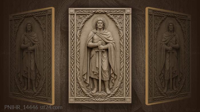 Holy warrior with shining sword 3d STL model