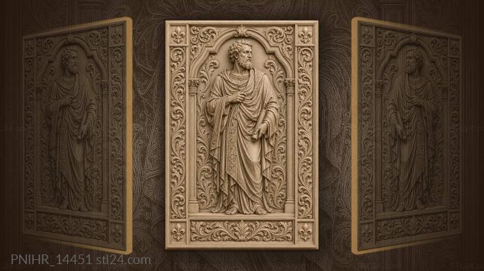 Apostle Paul holding a scroll of epistles 3d STL model