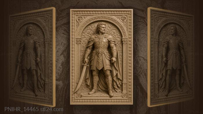 Richard the Lionheart with a curved blade 3d STL model