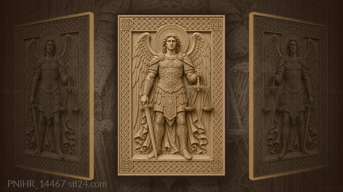 Armored angel with justice scales 3d STL model
